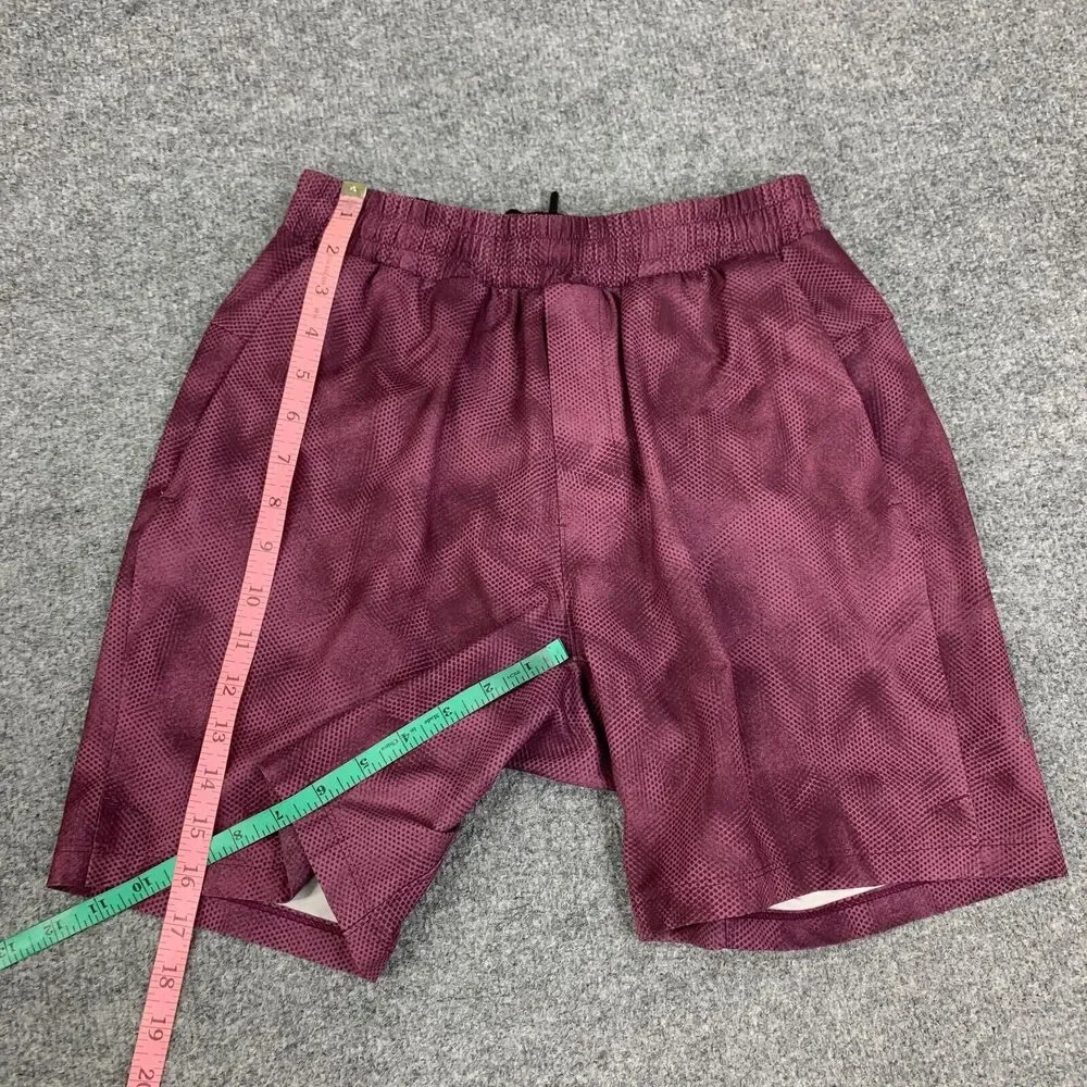 Lululemon‎ Beach Shorts Mens S Small Plum Channel Cross Swim Brief Lined Stretch